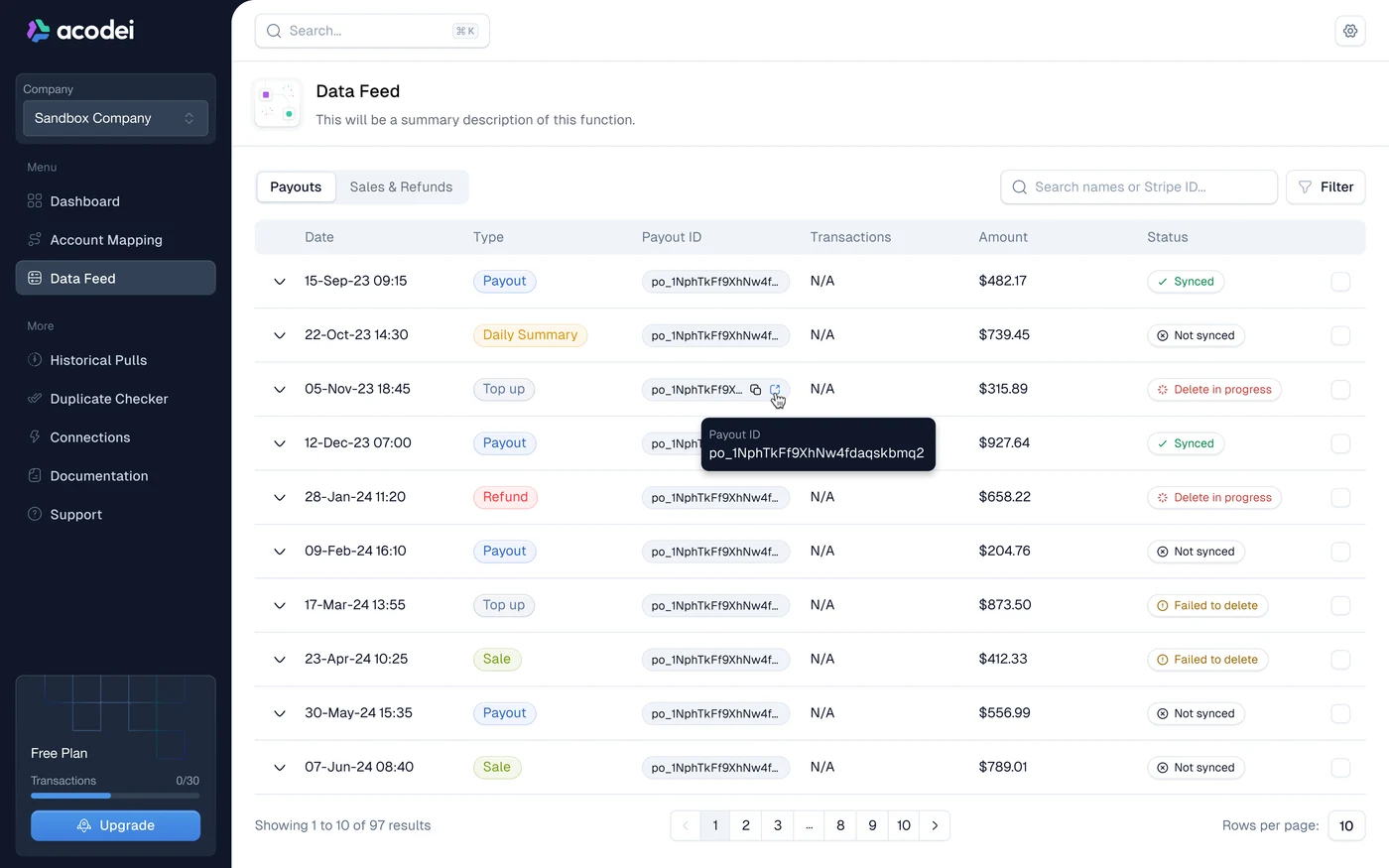 Product interface