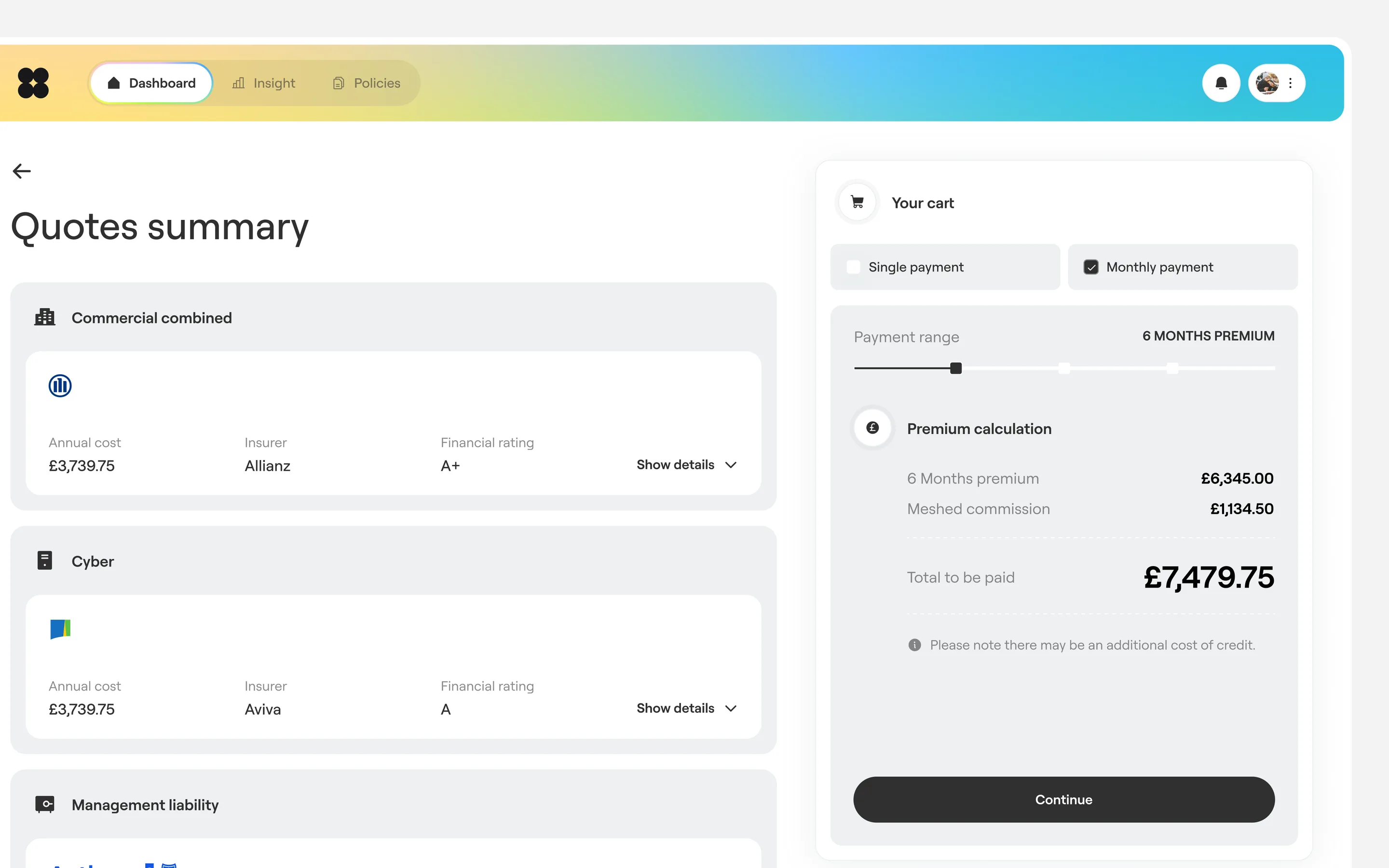 Meshed product screenshot