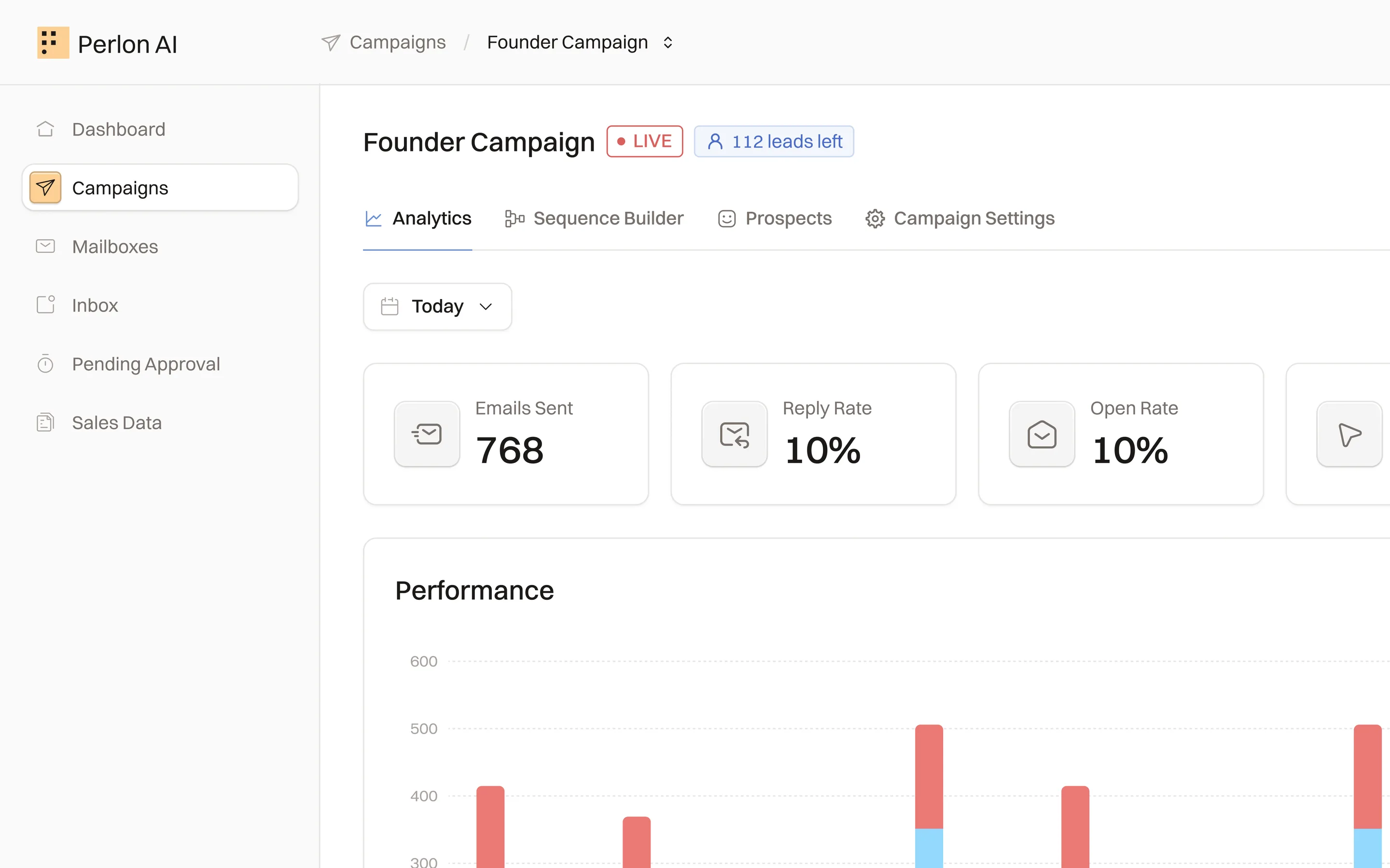 Perlon AI product screenshot
